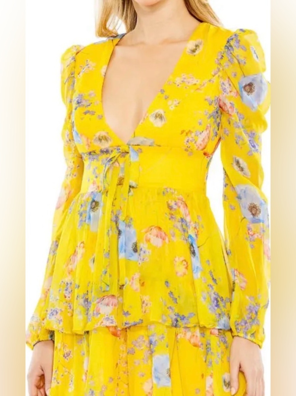 Ieena Mac Duggal Chiffon Mini Dress | NWT | Sz 8